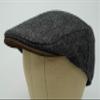 Borges & Scott The Sloan - Irish Tweed and Nubuck Leather Flat Cap - Irish Slate - Small view 3