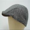 Borges & Scott The Sloan - Irish Tweed and Nubuck Leather Flat Cap - Easy Grey - Medium view 2