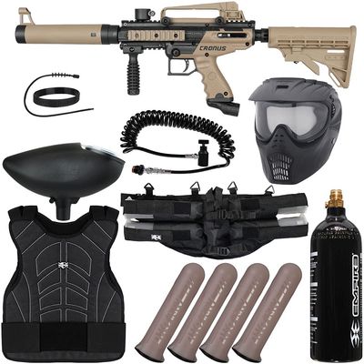 Action Village Tippmann Cronus Basic & Tactical Light Gunner Paintball Gun Package Kit (Tactical - Tan/Black)