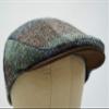 Borges & Scott The Sloan Patchwork - Irish Tweed and Nubuck Leather Flat Cap - X-Large view 3