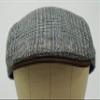 Borges & Scott The Sloan - Irish Tweed and Nubuck Leather Flat Cap - Easy Grey - X-Large view 4