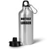 Art by Chelsydale Gifts for Hottest Logger Water Bottle Tumbler Portable Drinkware - Timber Cutter Catty River Hog Tree Log Wood Logging Men Women Funny Cute Gag Appreciation Idea view 1