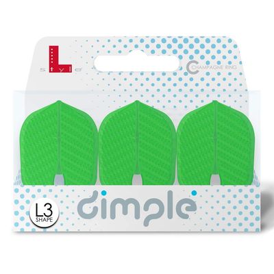 LSTYLE Dart Flights  L3 PRO Dimple Shape - Lime Green | Set of 3 | for Soft Tip & Steel Tip Darts