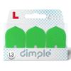 LSTYLE Dart Flights  L3 PRO Dimple Shape - Lime Green | Set of 3 | for Soft Tip & Steel Tip Darts view 1