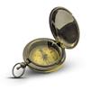 Brass Nautical Engravable Antique Push Button Compass 5cm Direction Pocket Compass with Wooden Box view 4