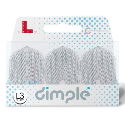 LSTYLE Dart Flights  L3 PRO Dimple Shape - Clear | Set of 3 | for Soft Tip & Steel Tip Darts