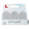 LSTYLE Dart Flights  L3 PRO Dimple Shape - Clear | Set of 3 | for Soft Tip & Steel Tip Darts view 1