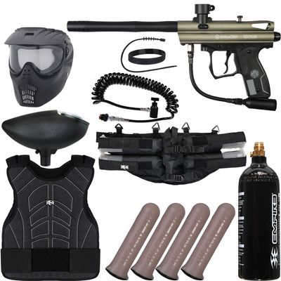 Action Village Kingman Spyder Victor Light Gunner Paintball Gun Package Kit (Olive Green)