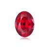 0.54-0.66 Cts of 6x4 mm AAA Oval Cut Swiss Rough Synthetic Corundum Ruby (1 pc) Loose Gemstone view 1
