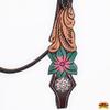 HILASON Western Horse Headstall American Leather Floral | for Horses view 4