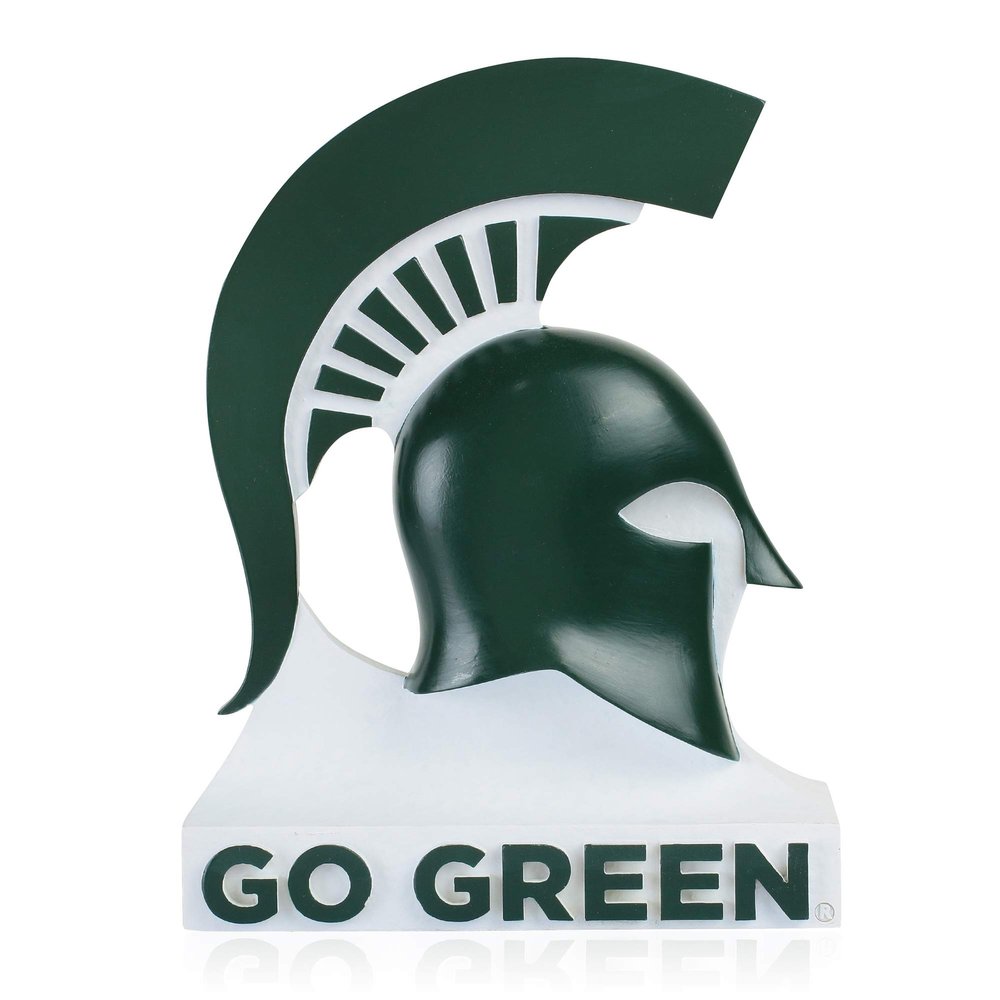 College Bronze Michigan State Spartans MSU Figurine Decor for Home, Office and Kitchen