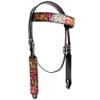 HILASON Western Horse Headstall American Leather | Bridle view 1