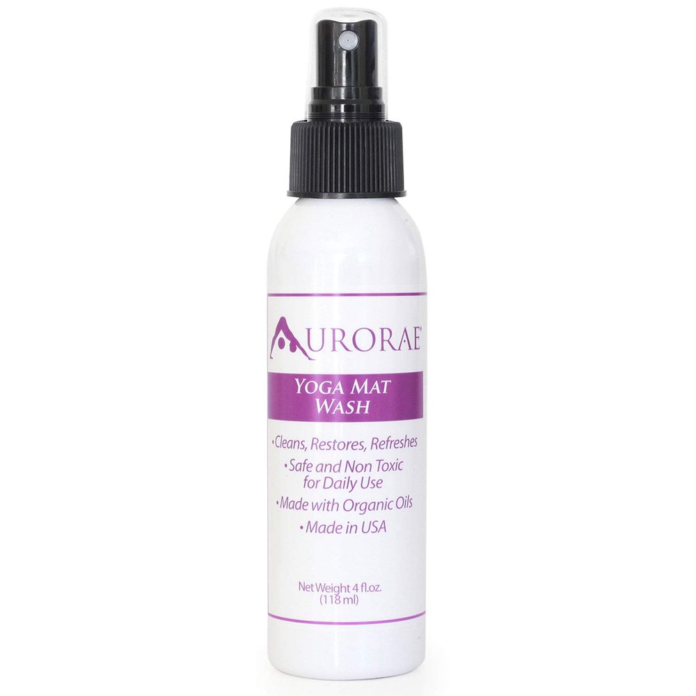 AURORAE Natural & Organic Yoga Mat Wash Cleaner 4 fl oz Safe, Cleans, Restores and Refreshes. Made local In the USA