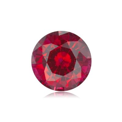 0.79-0.97 Cts of 5.5x5.5 mm AAA Round Cut Swiss Rough Synthetic Corundum Ruby (1 pc) Loose Gemstone