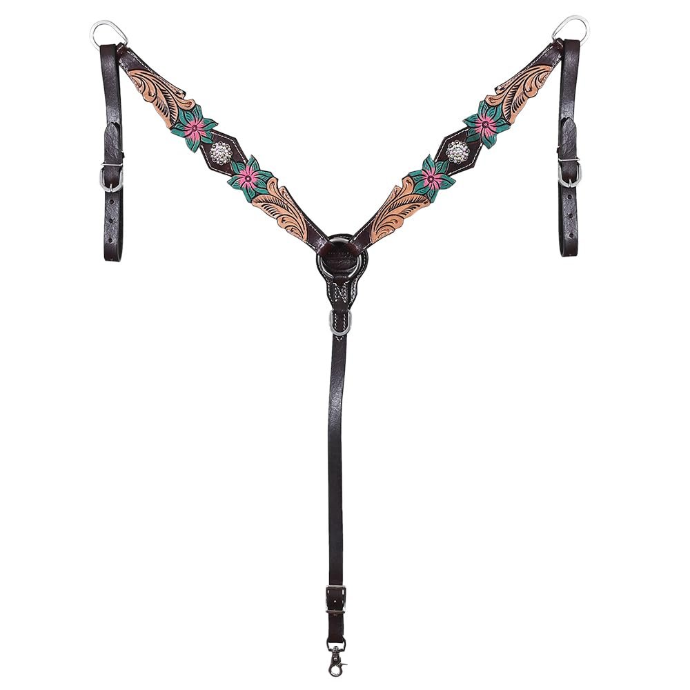 HILASON Western Horse Breast Collar American Leather | for Horses