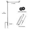 College Flags & Banners Co. Fresno State Bulldogs Two Sided Garden Banner and Pole Holder Set view 3