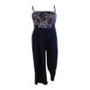 Teeze Me Juniors' Lace-Top Jumpsuit (0, Navy Nude) view 1