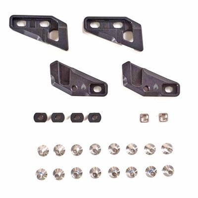 SPARK R&D Fixie Through-Mount Clips | Durable Reliable Lightweight Aluminum Easy-to-Install Splitboard Fixie Clips for Downhill Riding & Touring & All Mountain, Black