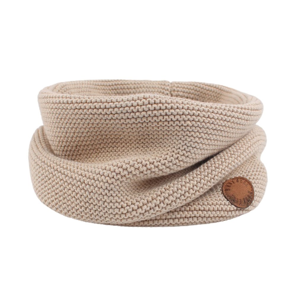 Bamery Winter Baby Boys Scarf Cotton Girls Neck Warmer Autumn Warm Knitted Scarves for Toddler Kids (Beige)