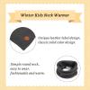 Winter Baby Boys Scarf Cotton Girls Neck Warmer Autumn Warm Knitted Scarves for Toddler Kids (Black+Dark Gray) view 2
