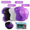 Knee Pads for Kids Knee Pads and Elbow Pads Toddler Protective Gear Set Kids Elbow Pads and Knee Pads for Girls Boys with Wrist Guards 3 in 1 for Skating Cycling Bike Rollerblading Scooter [Upgraded] view 2