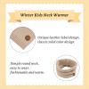 Bamery Winter Baby Boys Scarf Cotton Girls Neck Warmer Autumn Warm Knitted Scarves for Toddler Kids (Beige+Pink) view 3