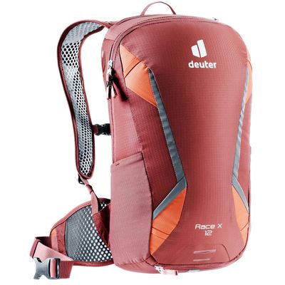 deuter Unisex Adult's Race X Bicycle Backpack, Redwood Pepper, 12 l