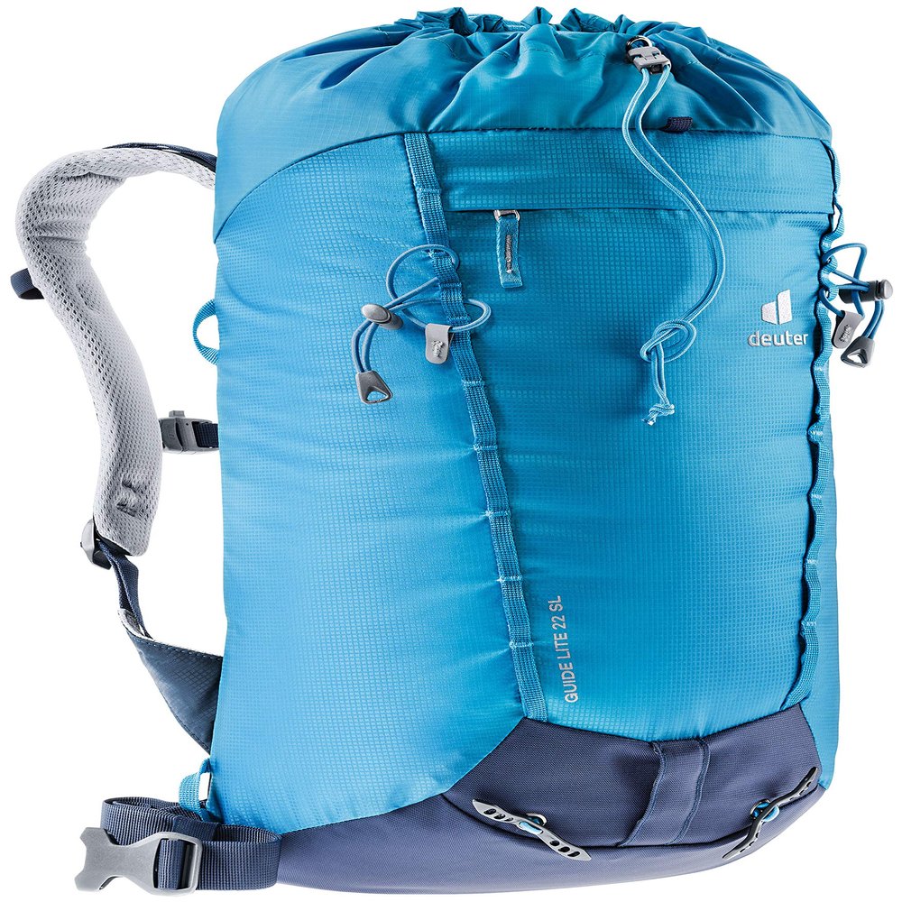 Deuter Guide Lite 22 SL - Womens Lightweight Endurance Alpine Backpack for Expedition, Mountain Climbing, and Ski Tours - Azure-Navy