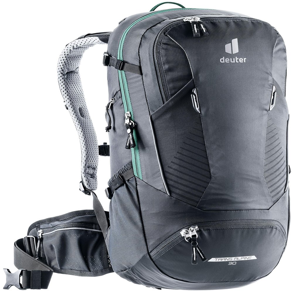 Deuter Trans Alpine 30 - Lightweight, Versatile, and Durable Bike Backpack for Mountain Biking, Multi-Day Tours, and The Outdoors - Black