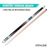 Pathline Pool Cue Stick - 58 inch Canadian Maple Billiard Pool Stick (Blue 20oz) view 2
