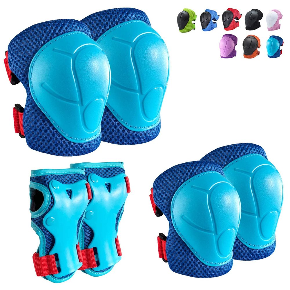 Knee Pads for Kids Knee Pads and Elbow Pads Toddler Protective Gear Set Kids Elbow Pads and Knee Pads for Girls Boys with Wrist Guards 3 in 1 for Skating Cycling Bike Rollerblading Scooter [Upgraded]