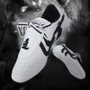 DAYISS Martial Arts Taekwondo Shoes Unisex Children Teenager Sport Lightweight Shoes Sneakers Boxing Karate Shoes for Taekwondo Kung Fu Taichi(10.5 M US Men,Black Stripes) view 4
