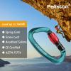Locking Carabiner - 25kN 5600lb Climbing Carabiner Screw Gate D Shape Carabiner Green (Pack of 2) view 2
