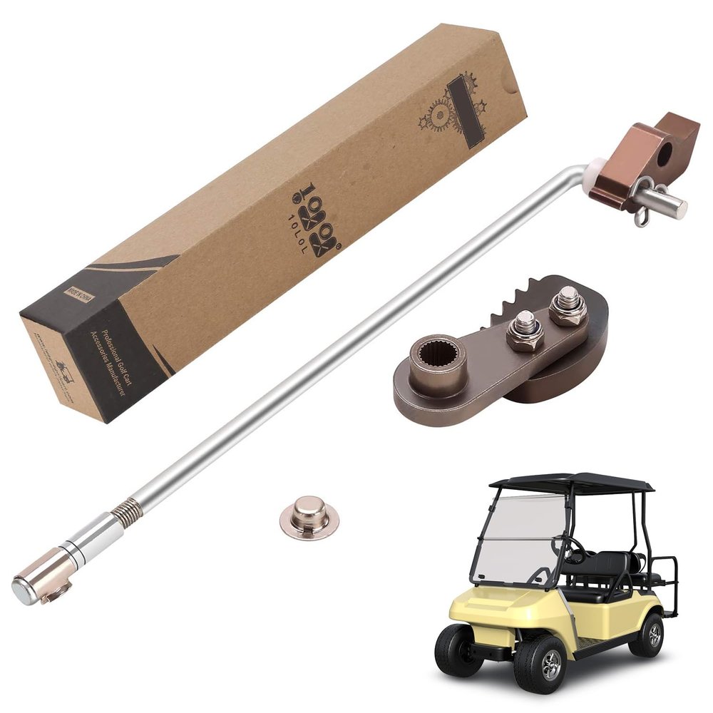 10L0L Golf Cart Aluminum Park Brake Latch Kit Incl.Park Brake Rod and Pawl.fit for Club Car DS & Carryall G&E 1995-up,OEM# 101187702, 1017322, 101985-01,1011877-02