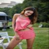 Ekouaer Valentine's Silk Satin Pajamas Set for Women, Backless Lingerie Cami Top & Shorts Sleepwear Watermelon Red view 2