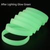 12 Pack Light Up Luminous Silicone Wristbands for Running Sports Glow Wrist Band Rubber Bracelet Customize view 2