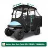 10L0L Golf Cart Enclosure for 4 Passengers Club Car Precedent - 57'' Roof Fit, Waterproof Transparent Driving Cover with Security Side Mirror Openings, Black - Fits 4 Seater view 3
