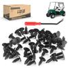 10L0L Golf Cart Xmas Tree Rivets with Fastener Remover Universal fit EZGO Club Car Yamaha OEM#1010434,16816-G1, 16816-G2 (50 PCS) view 1