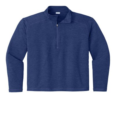 SPORT-TEK Women's Exchange 1.5 Long Sleeve Half Zip, True Royal Heather, X-Small