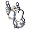 M-Royal Saddles 5 1/4" Blue Freno Charro Pavonado Azul Bit view 1