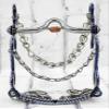 M-Royal Saddles 5 1/4" Blue Freno Charro Pavonado Azul Bit view 3