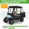 10L0L Golf Cart 4 Passenger Enclosure for Club Car Precedent Short Roof 57.5" Deluxe 600D Golf Cart Heavy Duty Rain Cover with 4 Zipped Doors Clear PVC Windows (Black) view 2