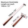 OwnMy Retractable Billiards Bridge Stick with Removable Bridge Head and Wood Handle, Pool Stick Length extends up to 35CM - 140CM, Billiards Pool Cue Accessory (Brown) view 2