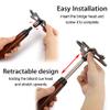 OwnMy Retractable Billiards Bridge Stick with Removable Bridge Head and Wood Handle, Pool Stick Length extends up to 35CM - 140CM, Billiards Pool Cue Accessory (Brown) view 4