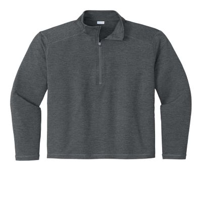 SPORT-TEK Women's Exchange 1.5 Long Sleeve Half Zip, Graphite Heather, Small