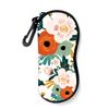 ZAXMEY Sunglasses Soft Case with Carabiner Ultra Light Neoprene Zipper Glasses Case, White Marble view 1