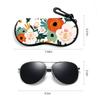 ZAXMEY Sunglasses Soft Case with Carabiner Ultra Light Neoprene Zipper Glasses Case, White Marble view 2