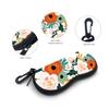 ZAXMEY Sunglasses Soft Case with Carabiner Ultra Light Neoprene Zipper Glasses Case, White Marble view 3