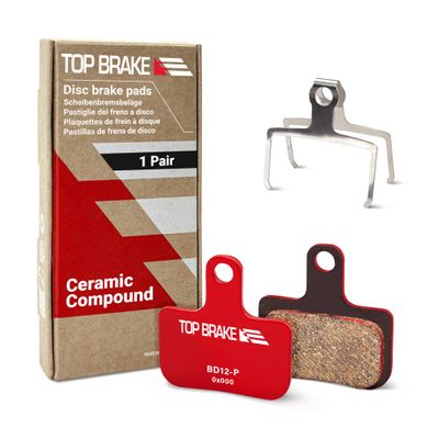 TOP BRAKE Disc Road Bike Brake Pads for SRAM Level Ultimate/Force,RED AXS and XC MTB Brake Set | Road Bike, Gravel, MTB | Ceramic Compound, Silent Option, Performance Version, Red
