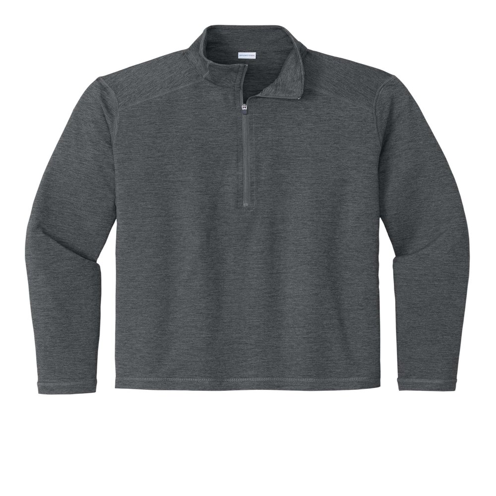 SPORT-TEK Women's Exchange 1.5 Long Sleeve Half Zip, Graphite Heather, X-Large
